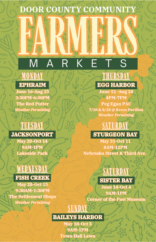 2025 Farmers Markets in Door County