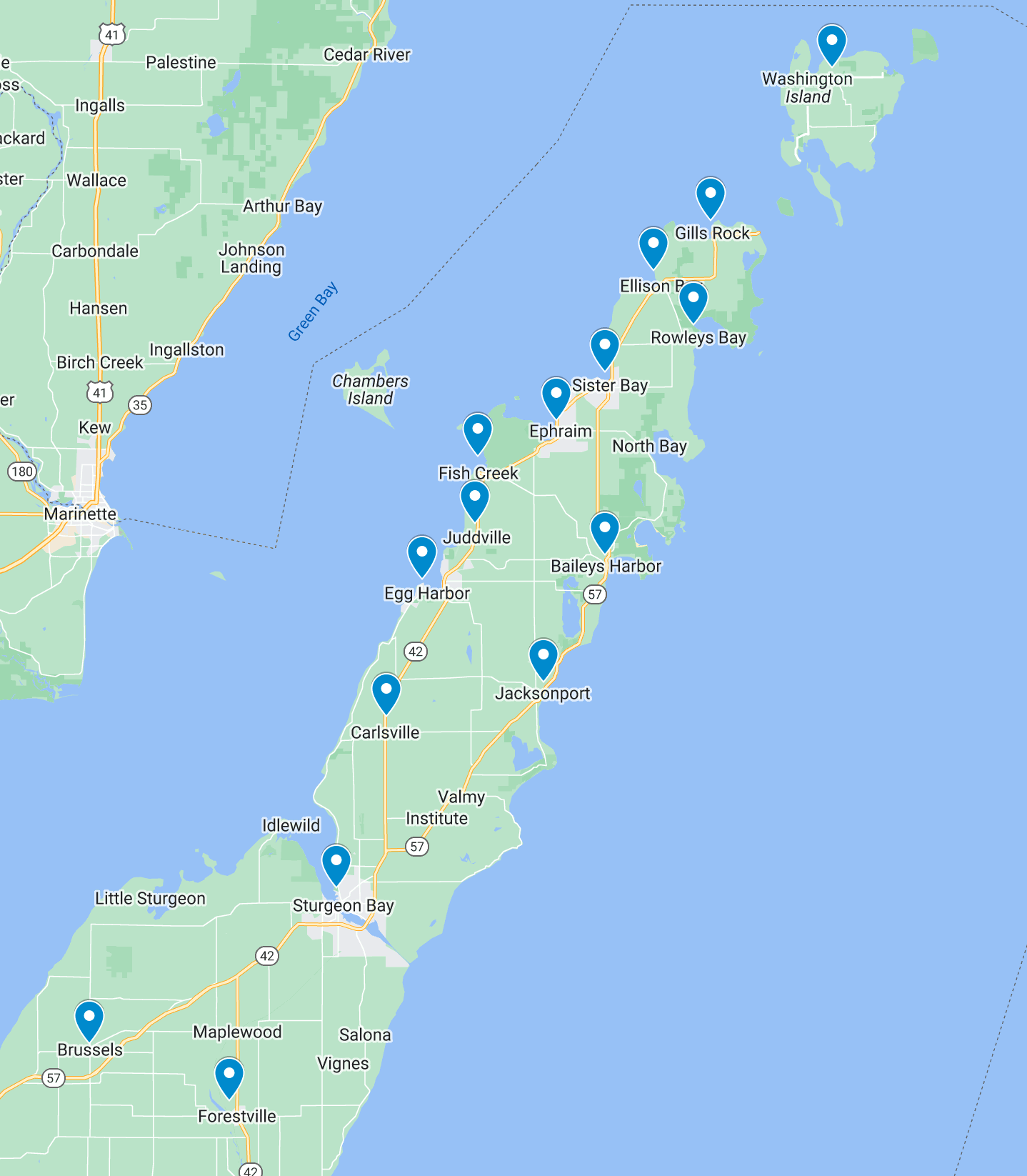 How Long? Driving Times to Green Bay